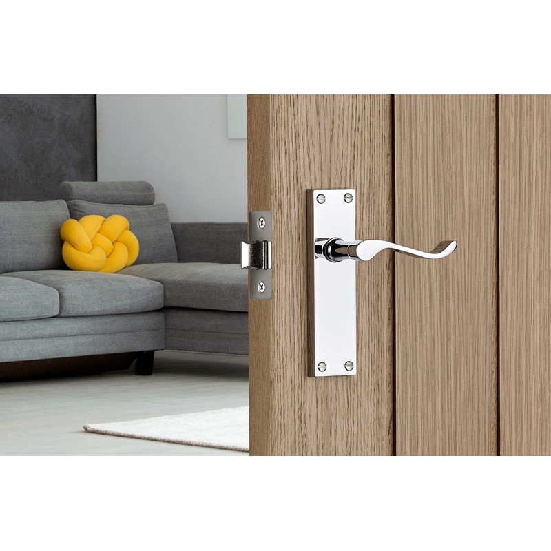 Designer Levers - Victorian Scroll Lever Door Handles - Polished