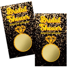 Haizct 50 Pack Bridal Shower Scratch Off Game, Gold Diamond Ring Scratch Cards for Country Wedding, Bridal Shower, Bridal Lottery Tickets, Wedding Shower Ideas, Bachelor Party Games, Baby Shower
