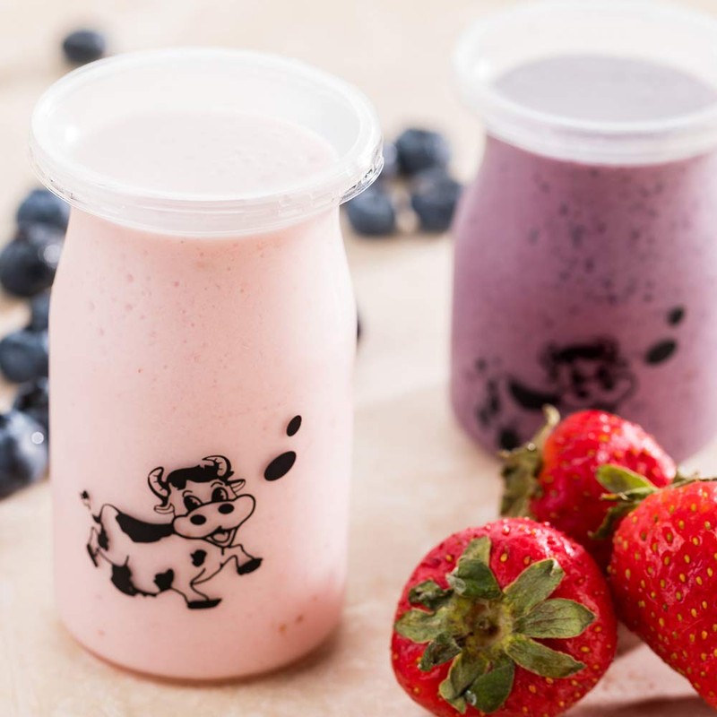 5 oz Clear Plastic Happy Cow Yogurt Cup - with
