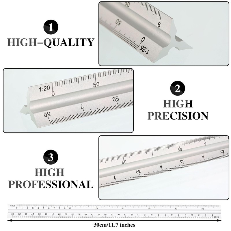 Zonon 10 Pcs Plastic Drawing Template Ruler Geometric Drawing 12