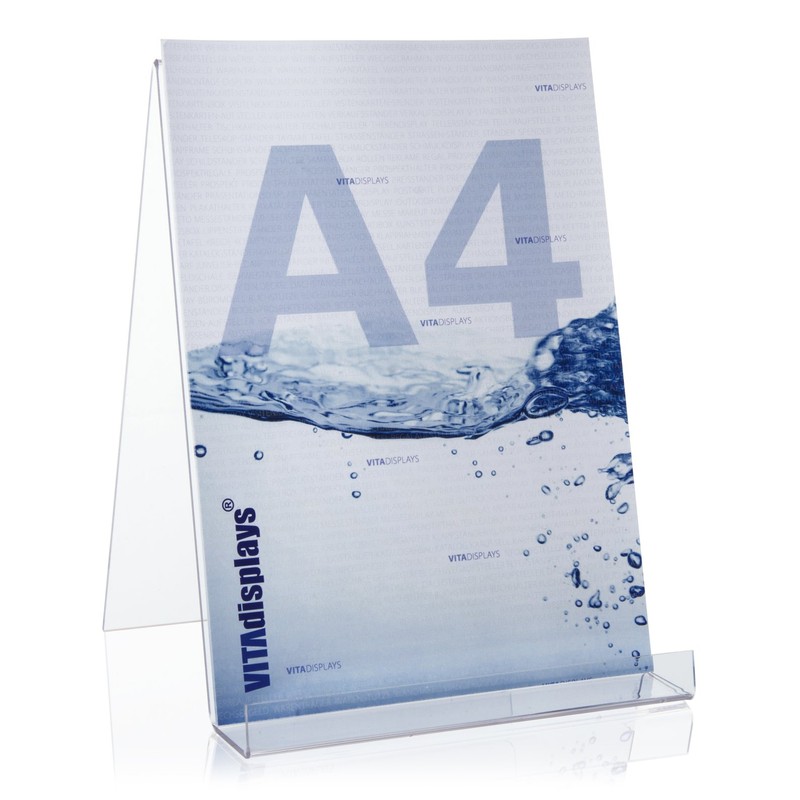 VITAdisplays® Plexiglas® DIN A4 Book Stand / Book Holder as