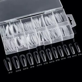 Mariceller 투명 3종 네일팁 인조손톱 네일피스 마리셀러 [엣지(c)] Transparent 3 Types Nail Tips Artificial Nails Nail Piece Mariceller [Edge(c)]