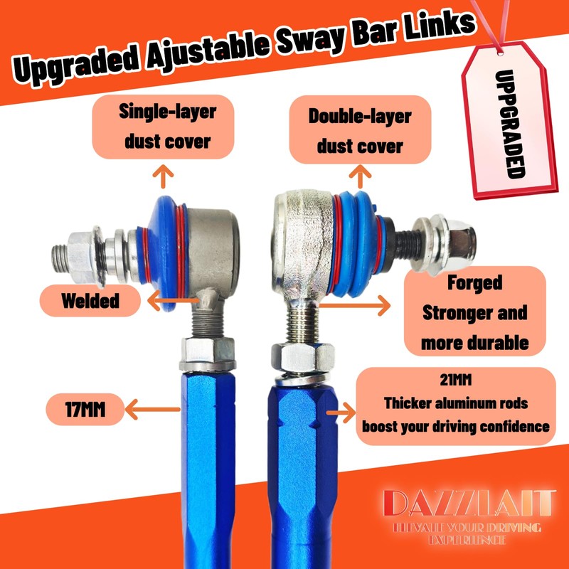 Universal Adjustable Sway Bar End Links 350mm-400mm | M10 Stud