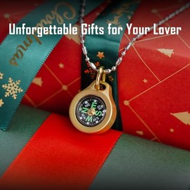 MecArmy CMP Titanium Brass Mini Compass Luxury Survival Pocket Compass - Dad to Son Gift from Mom Dad to Son Graduation Birthday Gift