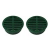 4" Outdoor Round Flat Drain Grate Cover (2, Green)