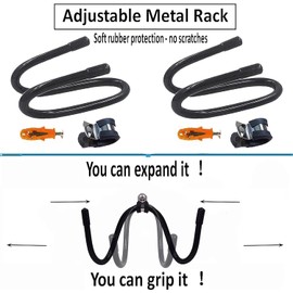 2 Pack Pool Pole Hanger/Hook, Pool Cleaning Tool Holder and Organizer for Pool Poles, Skimmers, Leaf Rakes, Nets, Brushes, Hose, use to Hang Pool Accessories on Pool Fence/Wall, is Rust Resistant