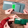 HANATORA PSA02 Genuine Leather Mini Wallet, Shrink Leather, Bifold, Trifold