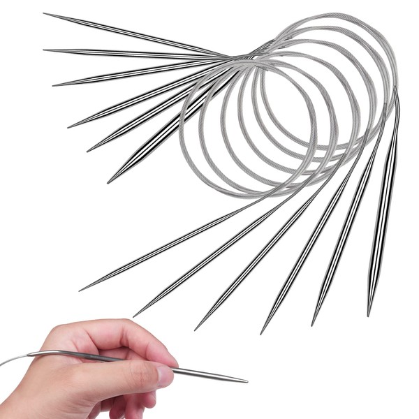 Circular Knitting Needles 80 cm, Stainless Steel Knitting Needles for