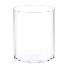 JYPS Jarrón transparente para el hogar, fiesta de boda, florero ancho de plástico transparente para flores, jarrón decorativo de boca ancha para decoración, centros de mesa, 6 x 6 pulgadas, apertura