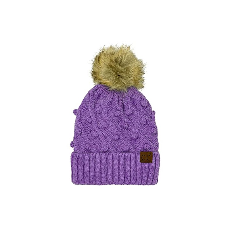 C.C Gorro de invierno de sherpa con forro polar grueso