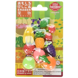ブリスターパック おもしろ消しゴム くだもの