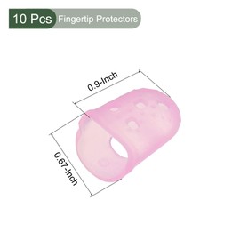 YOKIVE 10 Pcs Fingertip Protector Silicone Fingertip Covers | Protect Fingers, Great for Playing Guitar, Sewing, Cutting (Pink, 23mm/0.9-inch)