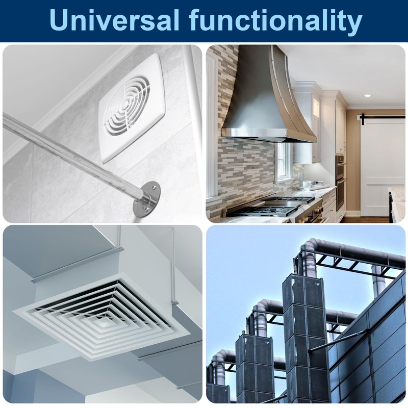 6 Inch HVAC Duct Backdraft Damper, Galvanized Iron Manual Volume