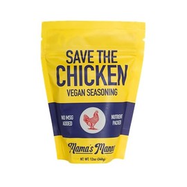 Mama's Manna Save the Chicken – Vegan/Vegetarian Chicken-Flavored Bouillon With Nutritional Yeast, MSG-Free Seasoning, Instant Ramen Noodle Soup Powder 12 oz