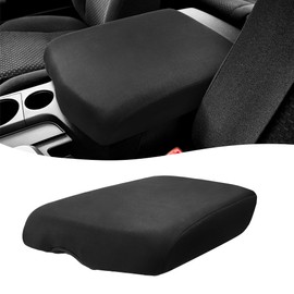 KBH Center Console Armrest Cover for Toyota Tundra 2007-2013 & Toyota Sequoia 2008-2022, Polyester Fabric, Car Middle Console Lid Protector, Anti-Scratch, Black