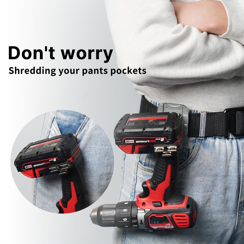 MELOTOUGH Tape Measure Holder,Drill Holder for Tool Belt,Drill Holder,Measuring Tape