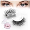 Bluemega 2 Pairs Fake Eyelashes Pestañas Autoadhesivas, Pestañas Adhesivas Reutilizables,