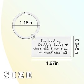 First Father Day Gifts for New Dad Father Pregnancy Announcement Gift for Dada Daddy To Be Gifts For 1st Time Daddy Dad Birthday Gift Keychain to Men Husband Son Fathers Day Presents to Son In Law