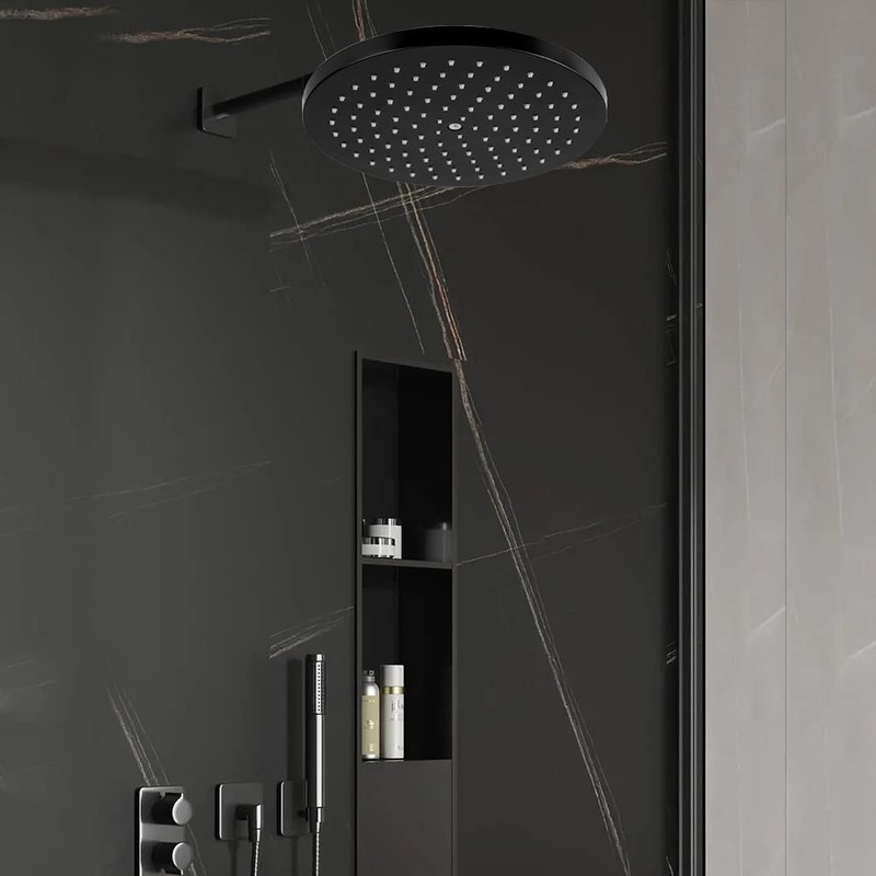 8.7 Inch Fixed Shower Head 220 cm Rainfall Swivel Ball