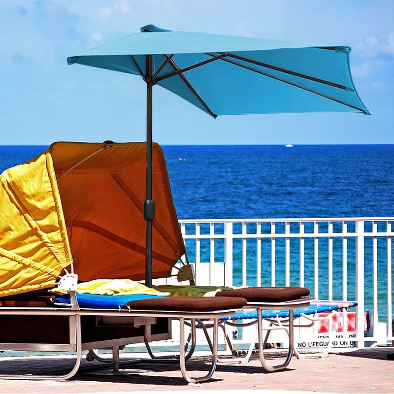 Btstil Half Parasol Replacement Roof, 5 Struts Semi-Circular Parasol Replacement