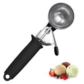 Stainless Steel Ice Cream Scoop – Ice Cream Scooper for Easy Serving, Perfect for Ice Cream, – Comfortable Handle, Dishwasher Safe