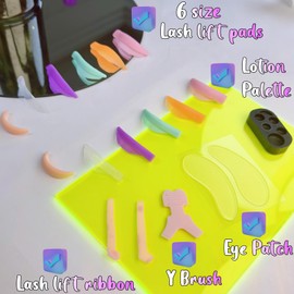 Lash Lift Shields L Curl Katya Vinog Eyelash Lifting Shield Bright Lami Lamination Roller Silicone Perm Rod No Glue On Eyelids Soft Lash Perming Pad Set For Lash Lift and Tint- Ribbons & Eye Patches