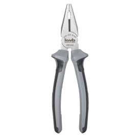 kwb Combination Pliers in 200 mm, Made in Germany with 2-Component Handle with Hand Guard, Made of Anti-Glare Carbon Steel, with Grip Zone and Hardened Cutting Edges, Conforms to DIN ISO 5748