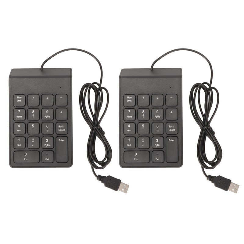 Wired Number Pad 18 Keys Ergonomic USB Plug and Play
