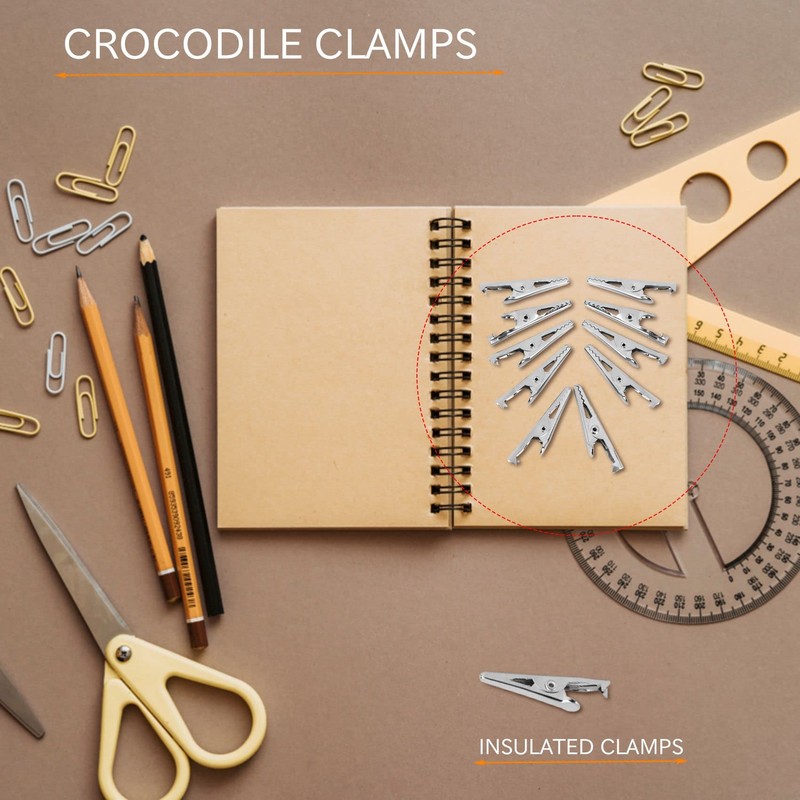 Spacesea 50 Pcs Metal Alligator Clip, Clip, Silver Tone Alligator