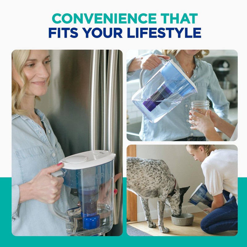 PUR Plus 7-Cup Water Filter Pitcher for Fridge, Cleaner, Great-tasting