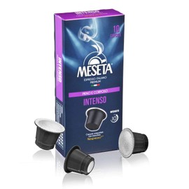 100 Nespresso Compatible Meseta Intenso Coffee Capsules . 100 Capsules of Gourmet Coffee Espresso Compatible with Nespresso Machine.