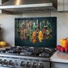 DAIFURONGE Spice Tempered Glass Backsplash For Kitchen Behind Stove,Stove Back
