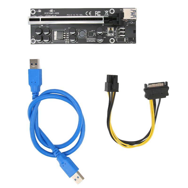 PCIE Riser Stable 8 FP Capacitors Gold Plated USB3.0 Interface