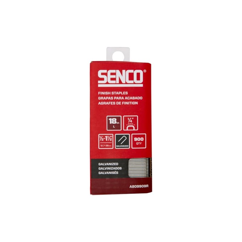 SENCO A809909R 18 Gauge, 1/4" Crown Finish Staples, 1/2" -