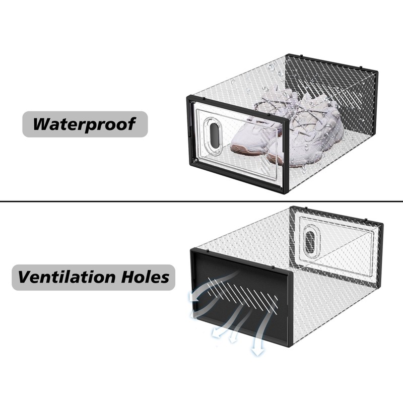 SIMPDIY Shoe Storage, 12 Pack Shoe Organizer for Closet, Shoe