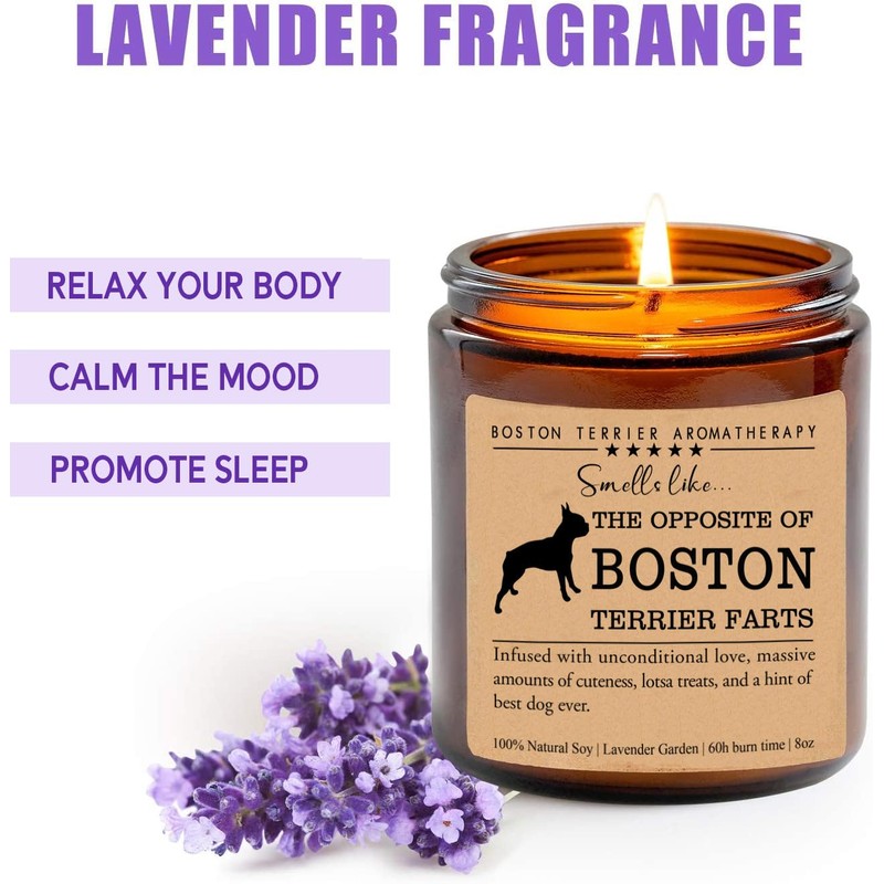 Boston Terrier Candle, Boston Terrier Funny Dog Gift, Boston Terrier