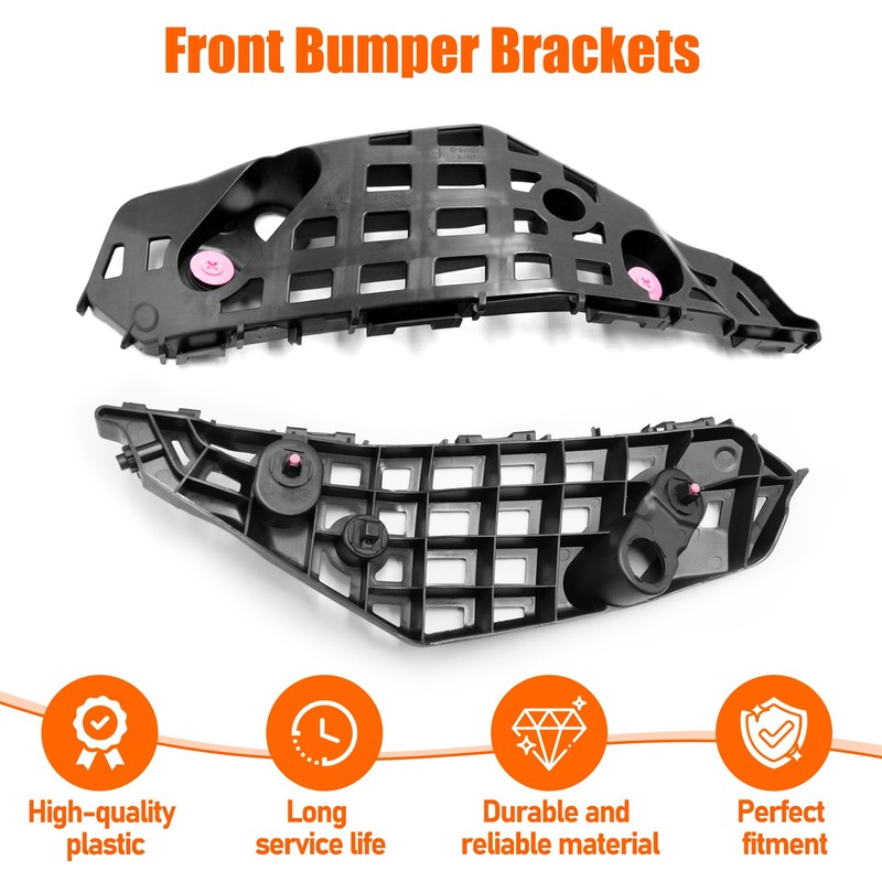 Yumzeco 2PCS Fit For Toyota Highlander Front Bumper Brackets 2020