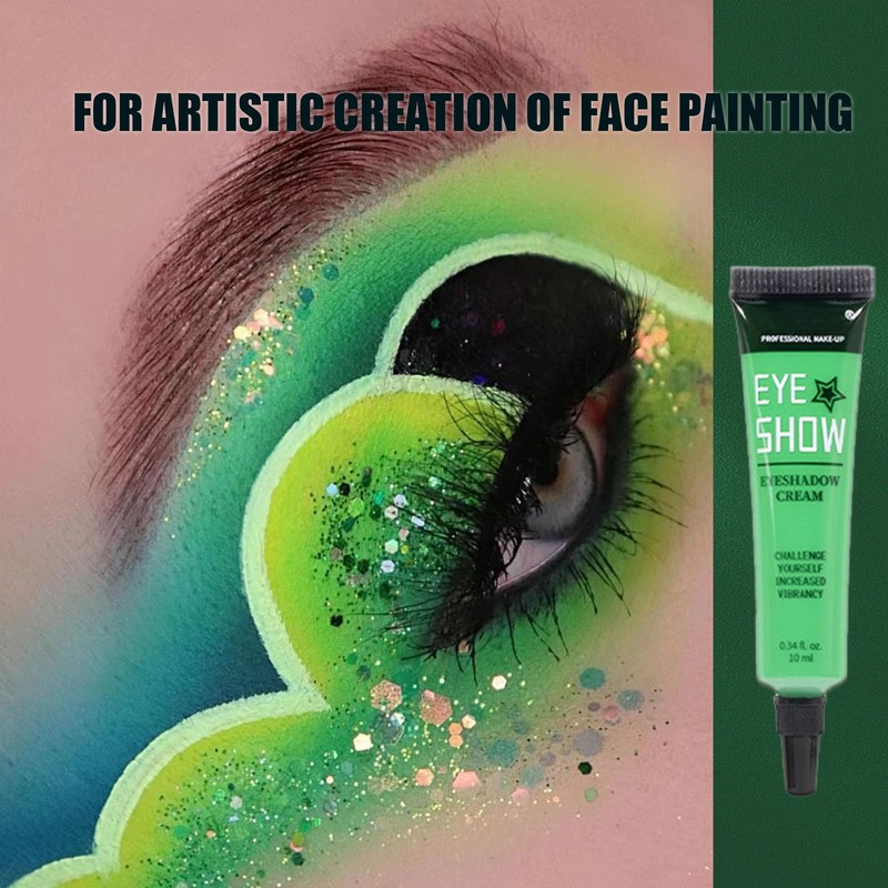 Green Eyeshadow Primer, Violet Color Cut-Crease Eye Based Makeup, Matte