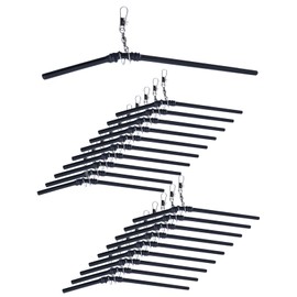 Young Wolf 20X PVC Balance Connector Fishing Tackle Sea Fishing Accessory, Rotating Buckle Fishing Balance Connector Fishing Black (200mm)