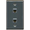 RiteAV CAT 6A Shielded 2 Port Wall Plate Single Gang