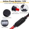 ecocstm 2 PCS Inline Fuse Holders 12V, 8 AWG Car