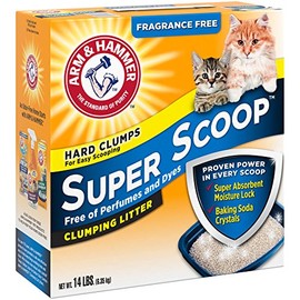 Arm & Hammer Super Scoop Litter, Fragrance Free,14 Lbs (Packaging May Vary)