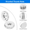 sourcing map 10Pcs M6 Knurled Thumb Nuts, Carbon Steel Round