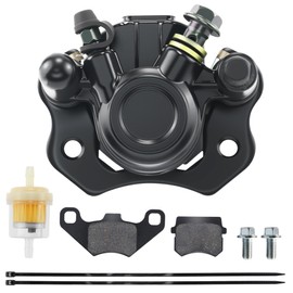 Chinese ATV Rear Brake Caliper for Coolster Taotao Kazuma Roketa Sunl Baja Kinroad 50cc 70cc 90cc 110cc 125cc 150cc 200cc Four Wheeler Trailmaster XRX 150 250 GT Tomberlin Crossfire, Black