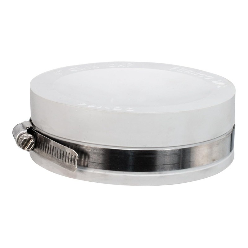 Fernco QC-104W 4-in. Qwik Cap Flexible PVC Pipe Cap Drain