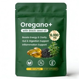 Oravita Mediterranean Triple Defense, Oravita Oil of Oregano with Black Seed Oil, Oregano Oil Capsules Organic for Immune & Digestive Support, Aceite De Oregano 200 Capsules (Pack of 1)