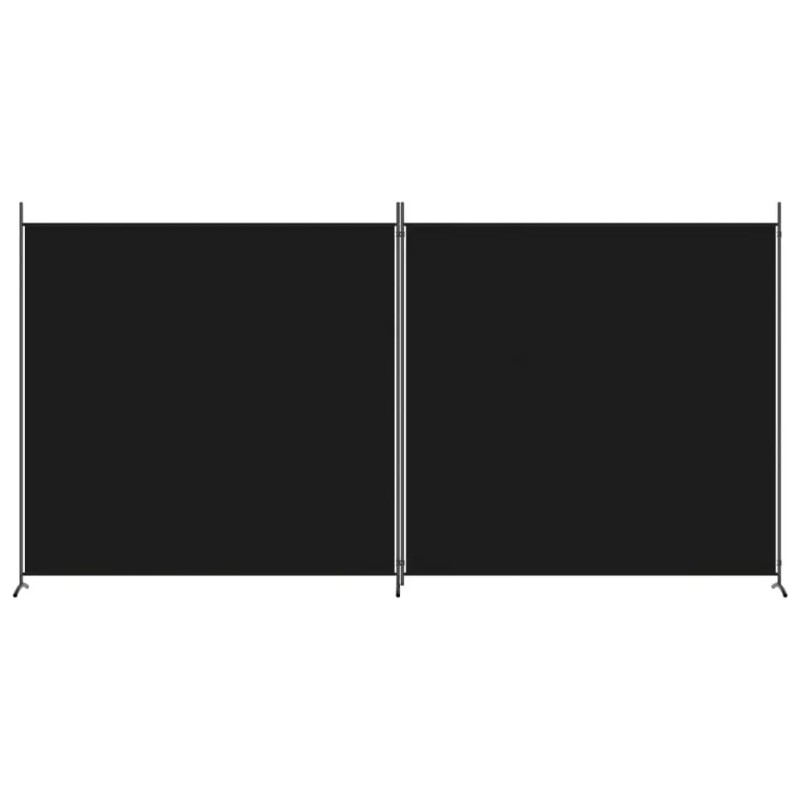 2-Panel Black Fabric Room Divider 137"x70.9" Screen & Dividercolor: Black