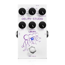 LEKATO Delay Digital Guitar Effect Pedal with Tape Temps, LoFi, dTAP, Reverse Delay Pedal with Hardware Bypass for Electric Guitar (EP-04)