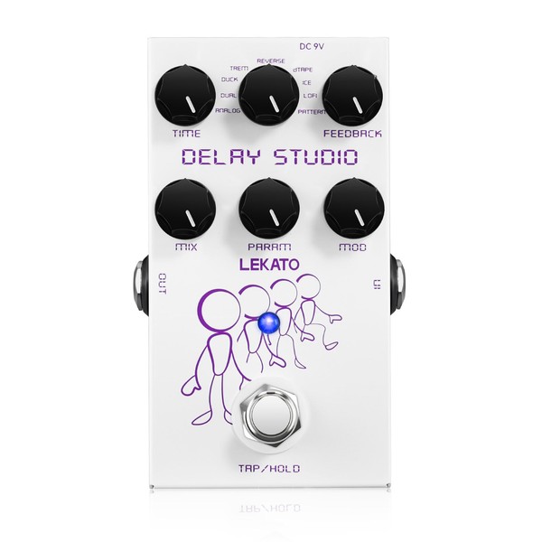 LEKATO Delay Digital Guitar Effect Pedal with Tape Temps, LoFi,
