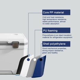 BRZSACR 48 Quart Camping Cooler，Portable Cooling Box，Suitable for BBQ, Camping, picnics, and Other Outdoor Activities (Green)